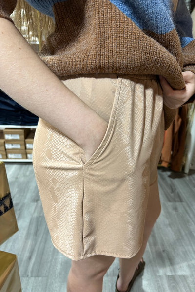 Python Shorts - Taupe